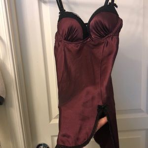 Black and wine colored lingerie